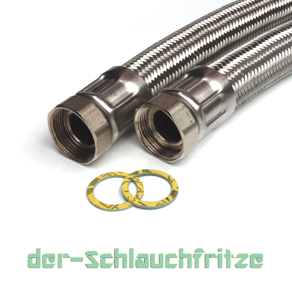 Flexschlauch 1 1/4"ÜM x 1 1/4"ÜM, DN32, Inliner EPDM, Geflecht VA, PN10, -20 bis 90°C